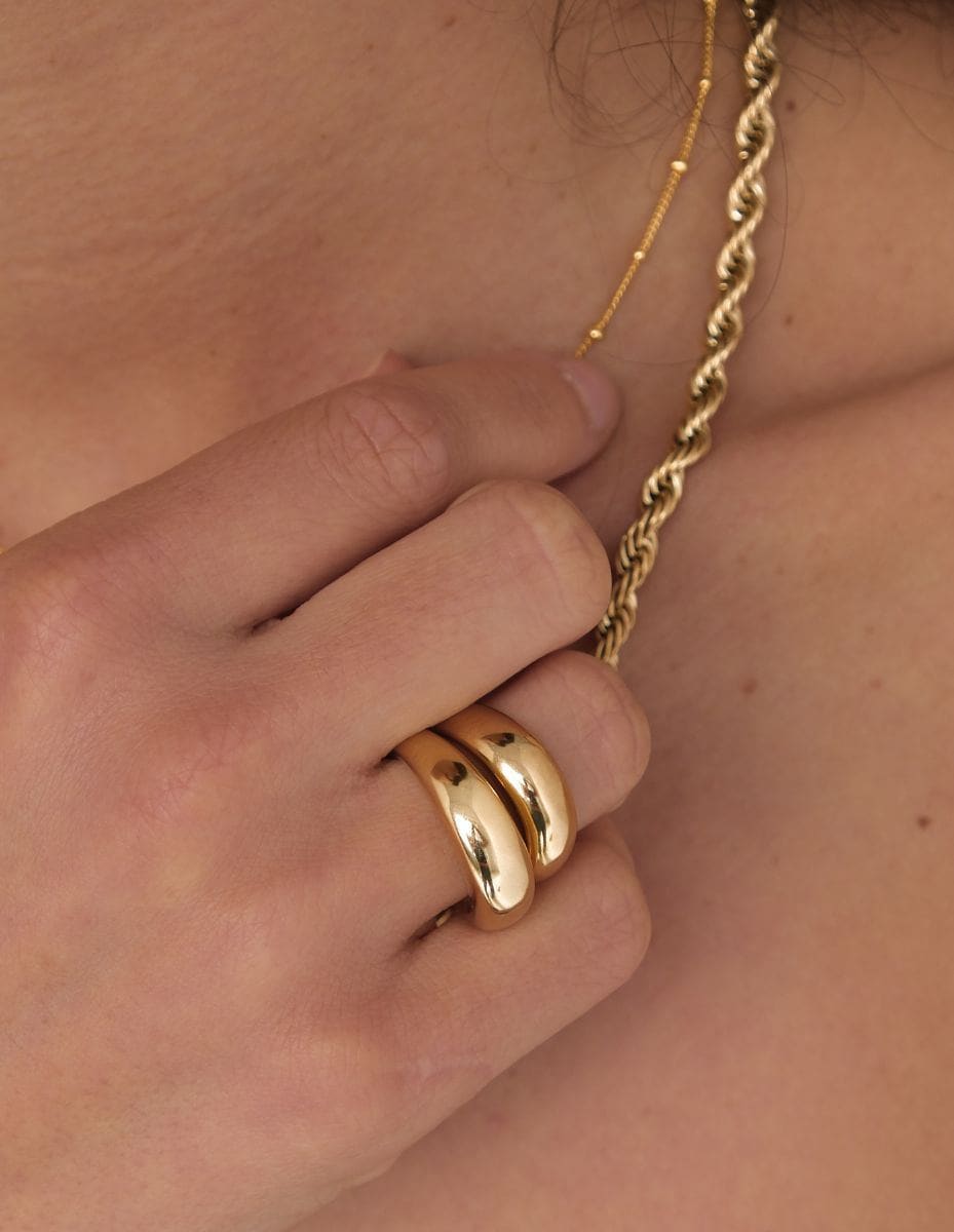 Tall Dome Gold Ring